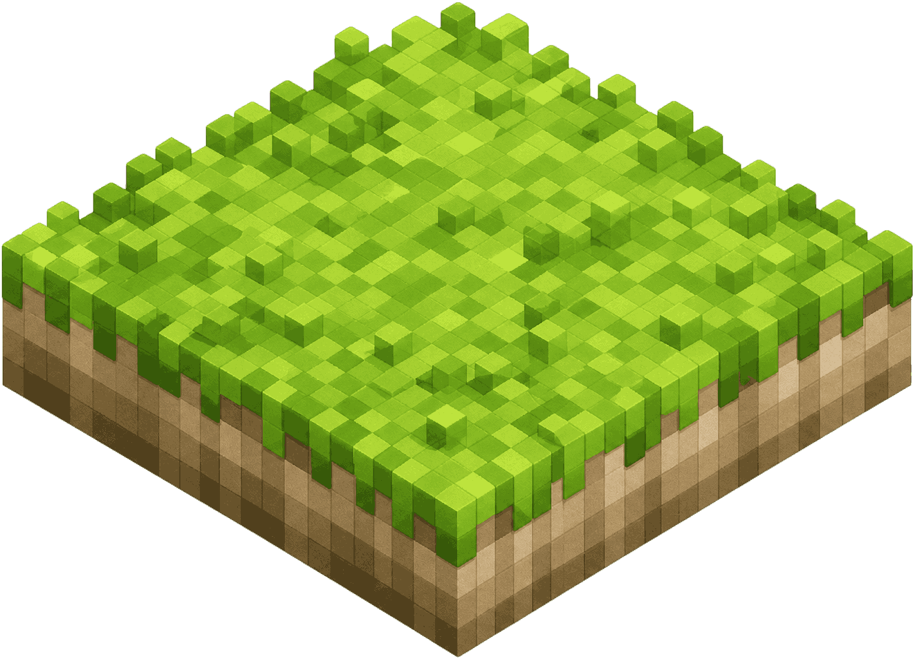 Voxel grass terrain tile