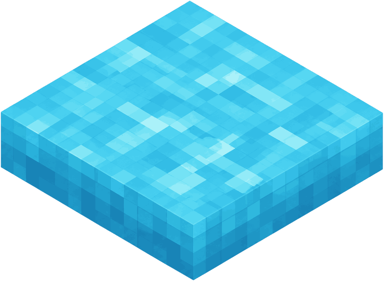 Voxel water terrain tile