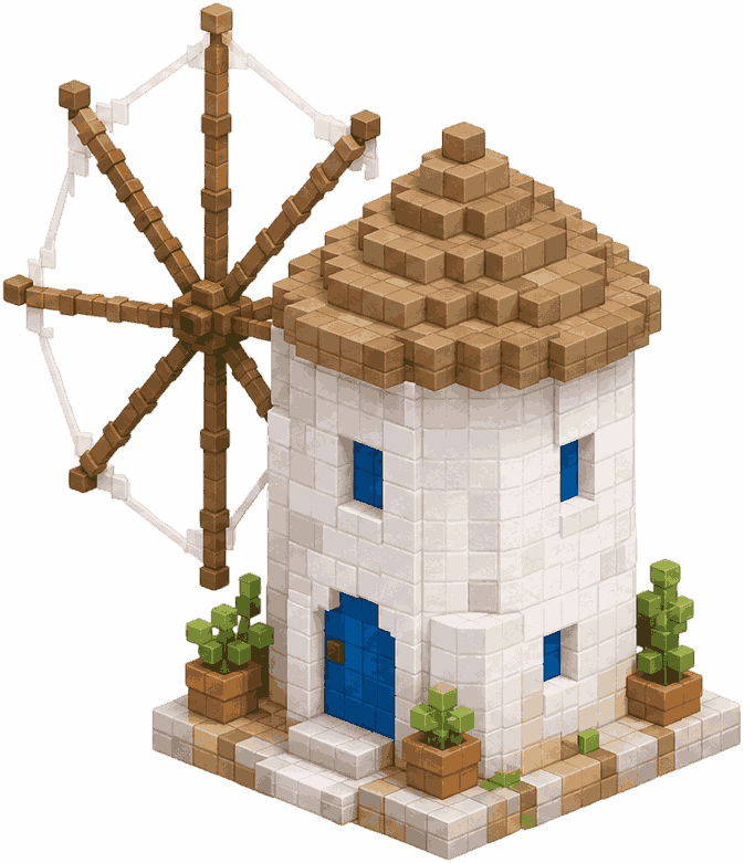 Voxel windmill asset from Voxel Game